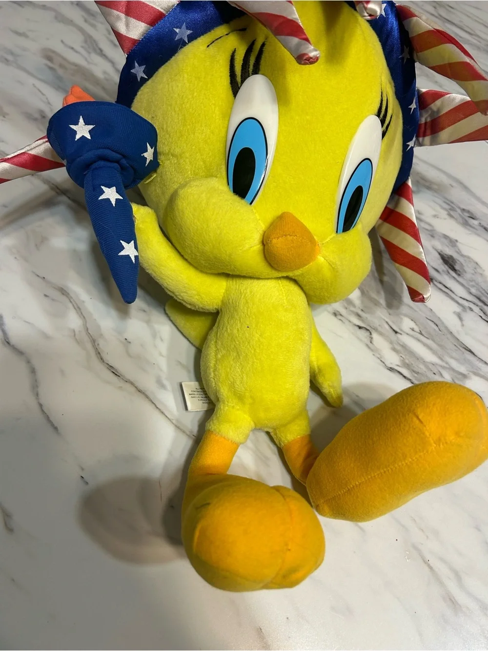 Tweety Bird Plush Toy - Yellow with Patriotic Headband